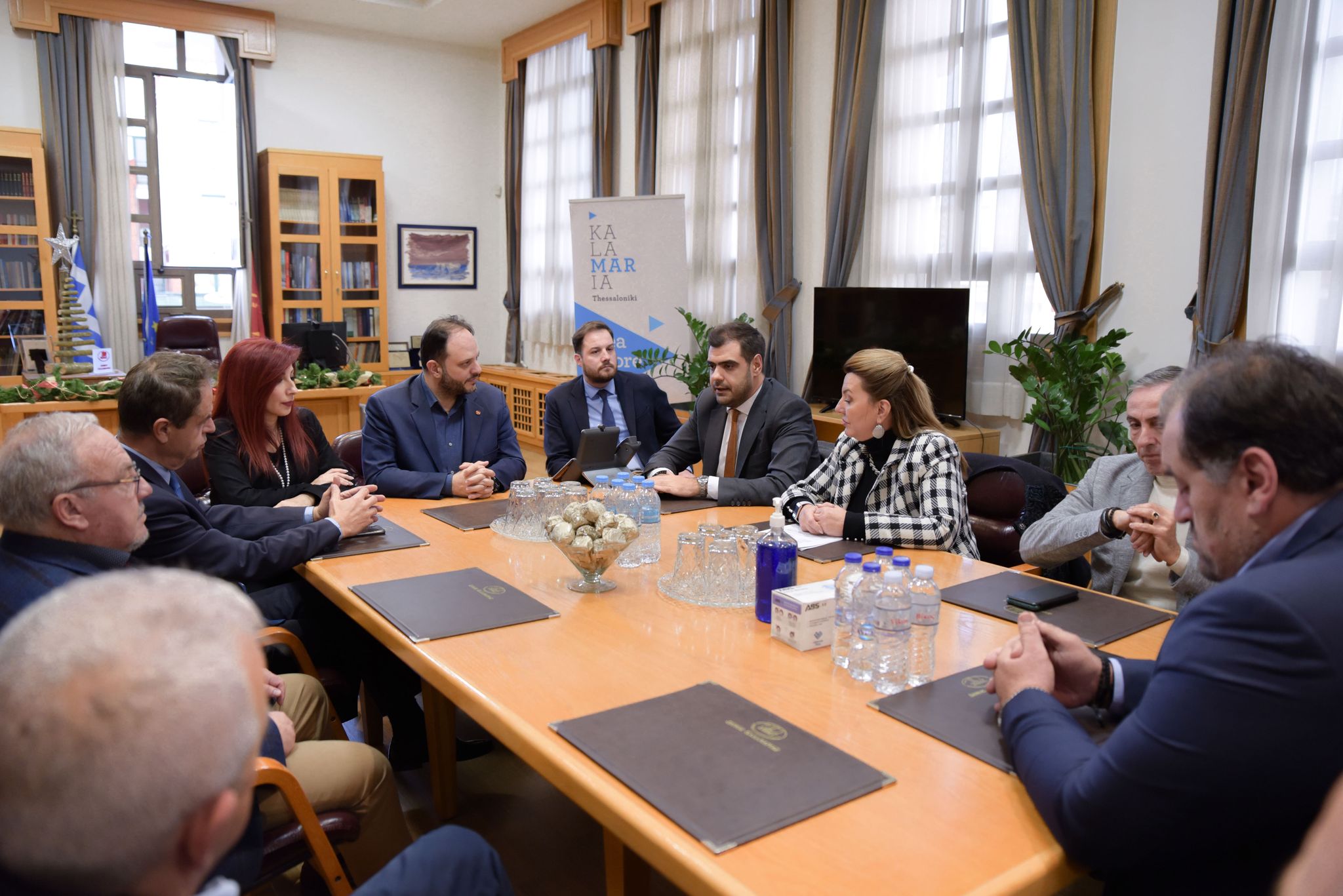 H επίσκεψη του Παύλου Μαρινάκη στην Καλαμαριά