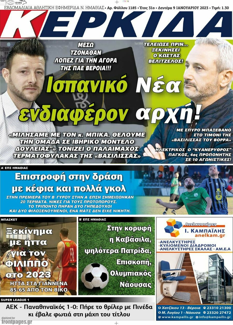 Τα πρωτοσέλιδα των πολιτικών και αθλητικών εφημερίδων