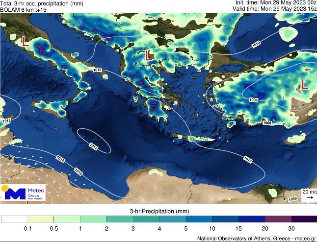 Καιρός: Καταιγίδες τις επόμενες ώρες