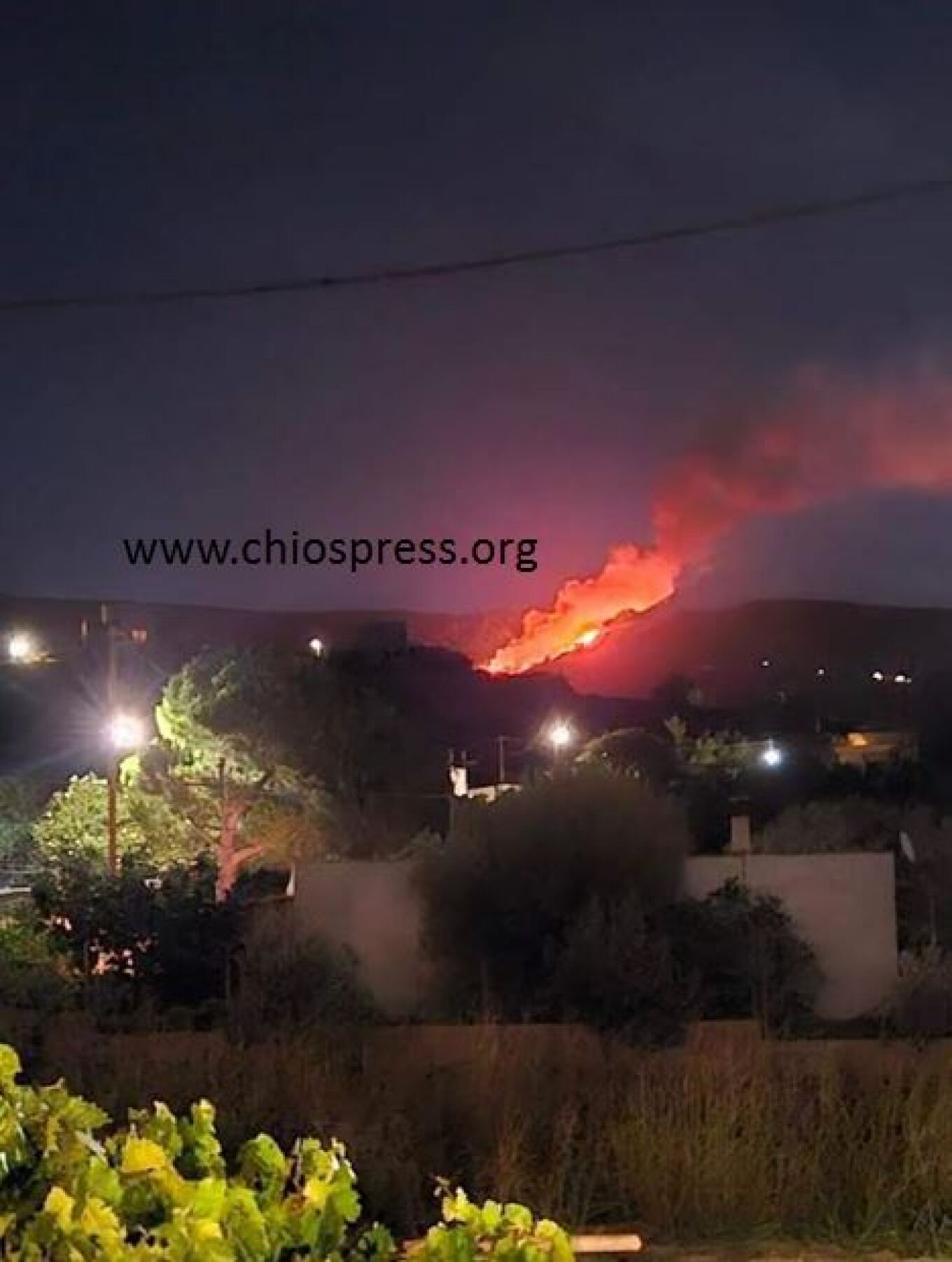 Χίος: Από τροχαίο προκλήθηκε η φωτιά