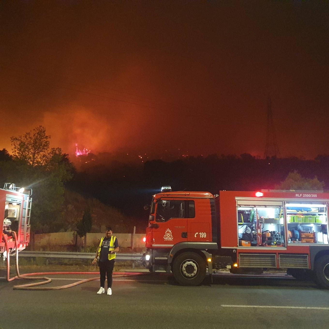 Φωτιά σε δασική έκταση στη Νέα Πέραμο