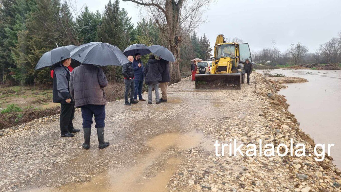 Τρίκαλα: Φούσκωσε επικίνδυνα ο Πηνειός