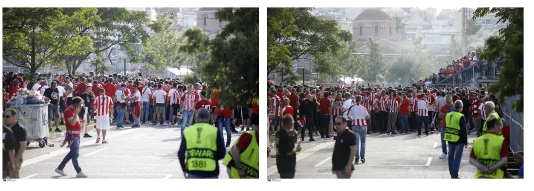 Χιλιάδες φίλαθλοι του Ολυμπιακού στο ΣΕΦ, τα τρένα γεμάτα «ερυθρόλευκους» φτάνουν στη Φιλαδέλφεια