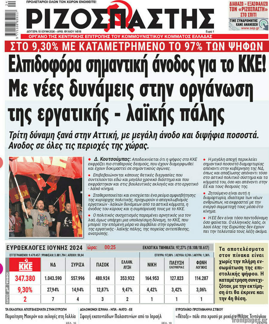 Τα πρωτοσέλιδα των εφημερίδων