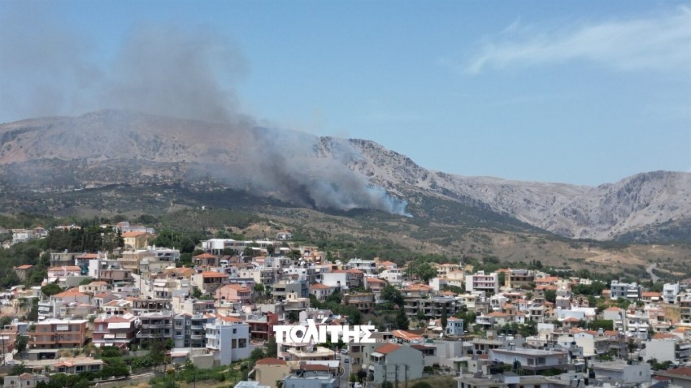 Βελτιωμένη η εικόνα της φωτιάς στη Χίο