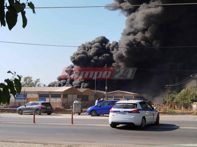 Φωτιά σε εργοστάσιο στην Αχαΐα