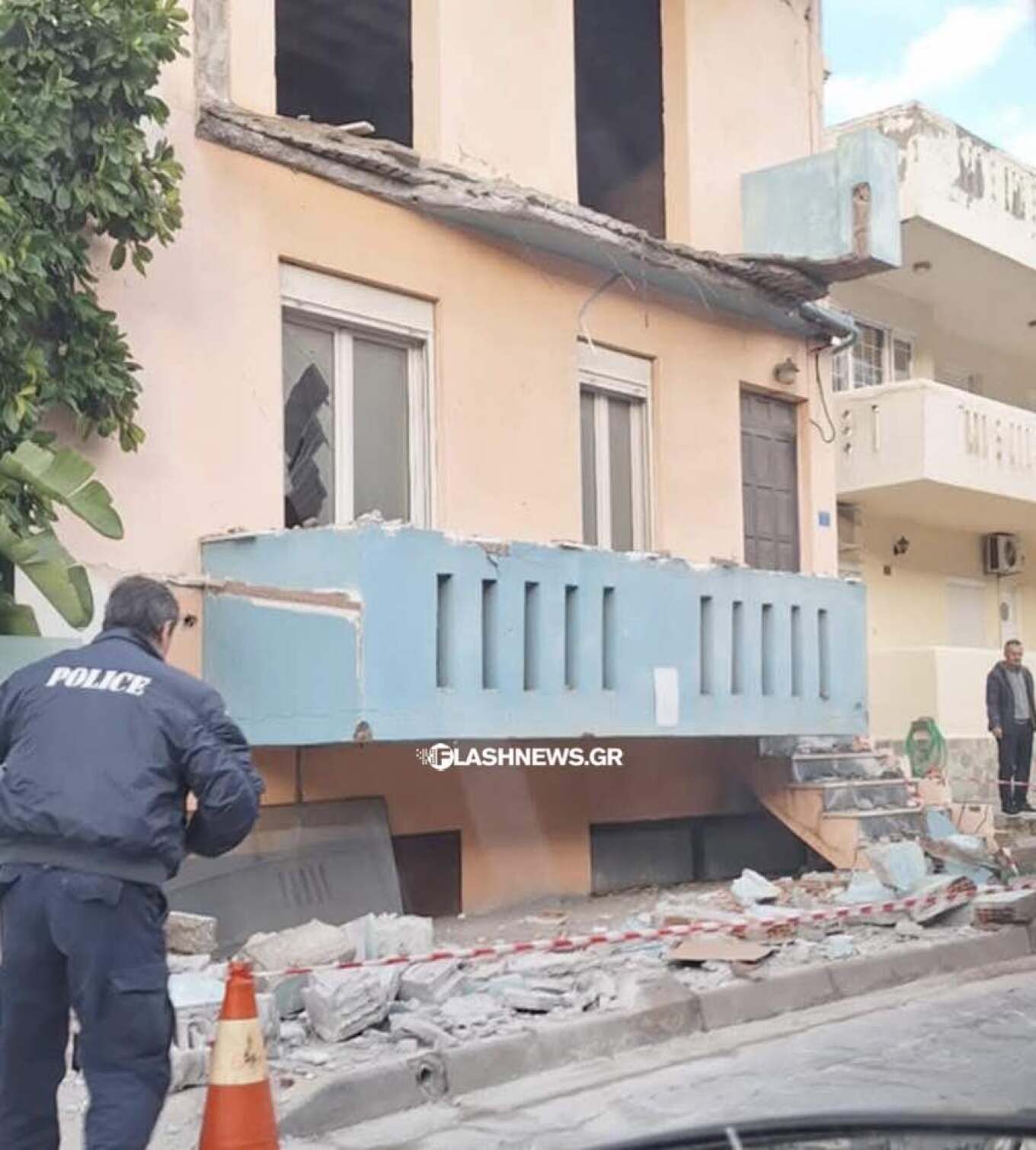  Ρέθυμνο: Κατέρρευσε μπαλκόνι