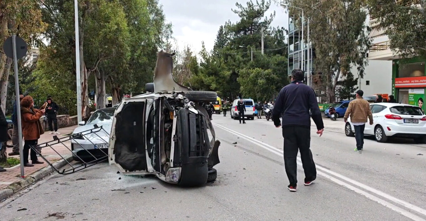 σοκαριστικό τροχαίο στο Νέο Ψυχικό 