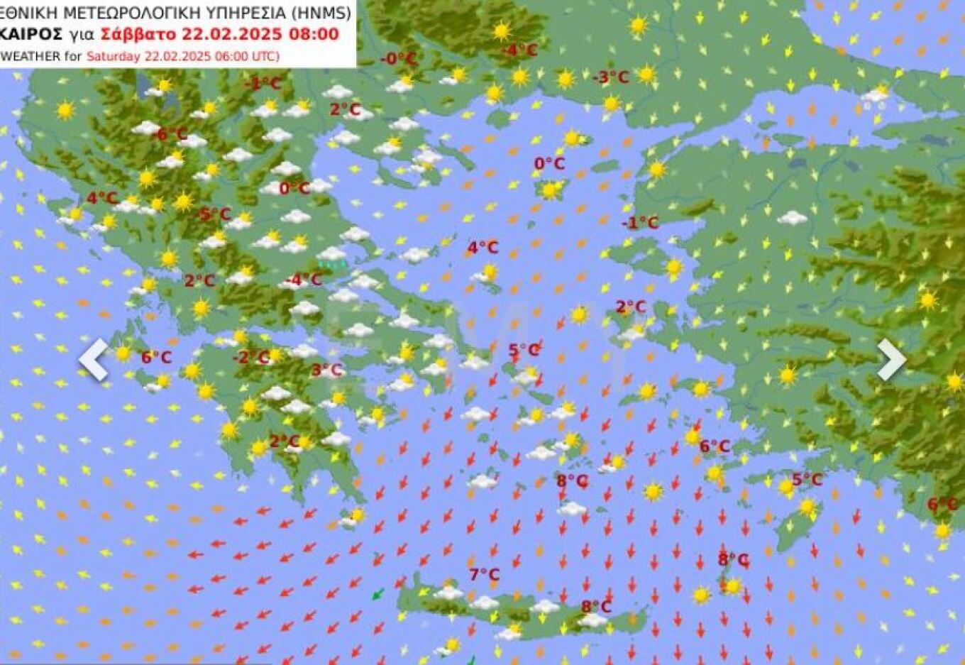 καιρός χάρτης