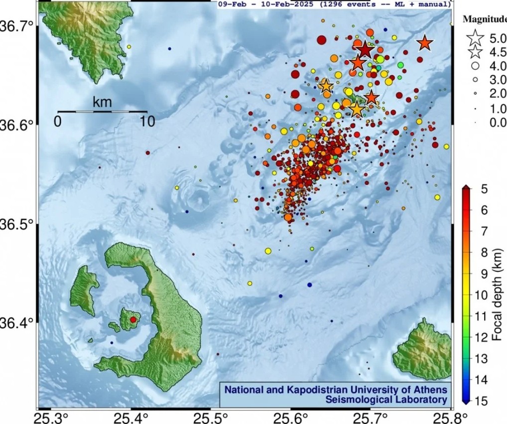Κυκλάδες: Πάνω από 14.000 σεισμικές δονήσεις έως τη Δευτέρα